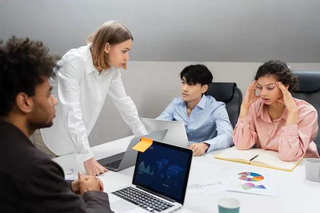 Workplace violence taking place between colleagues