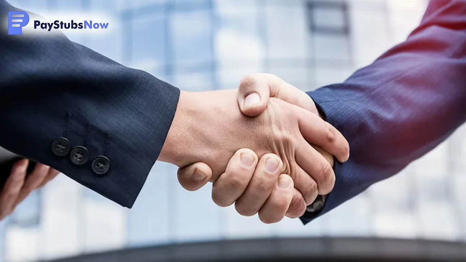 A close-up photo of a handshake between two businessmen in a Limited Liability Partnership