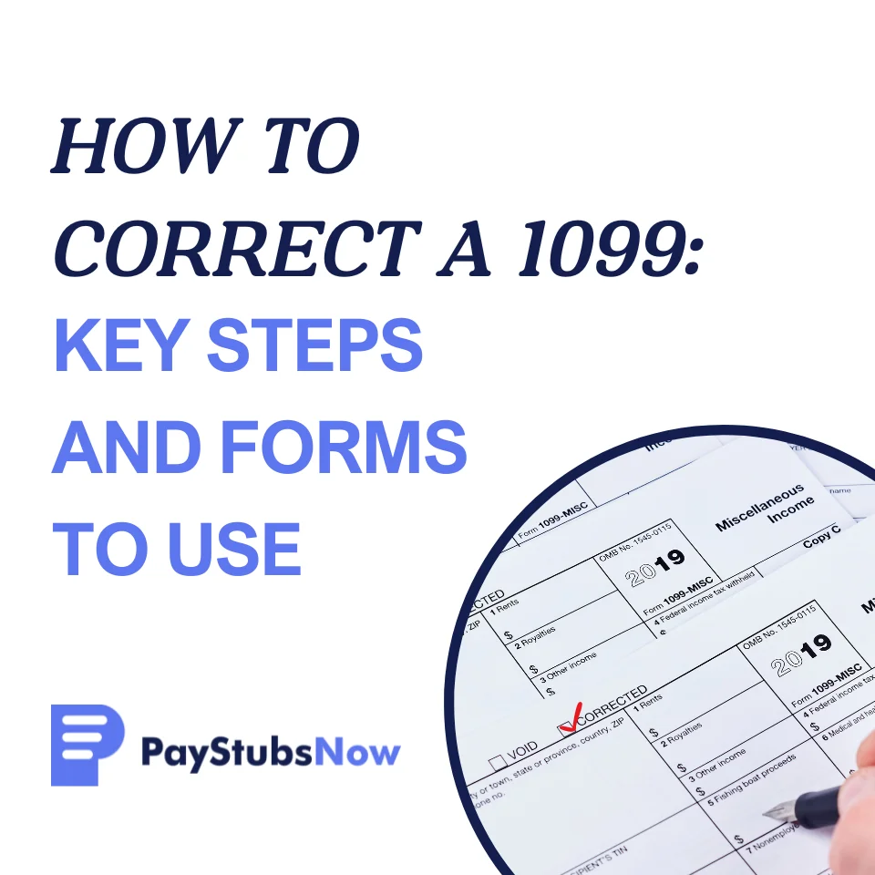 Key steps and forms to use to correct a 1099