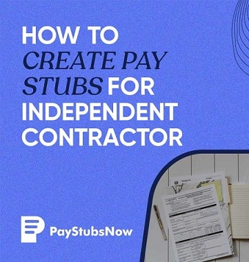 contractor pay stub