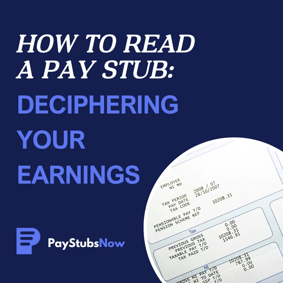 how to read a pay stub