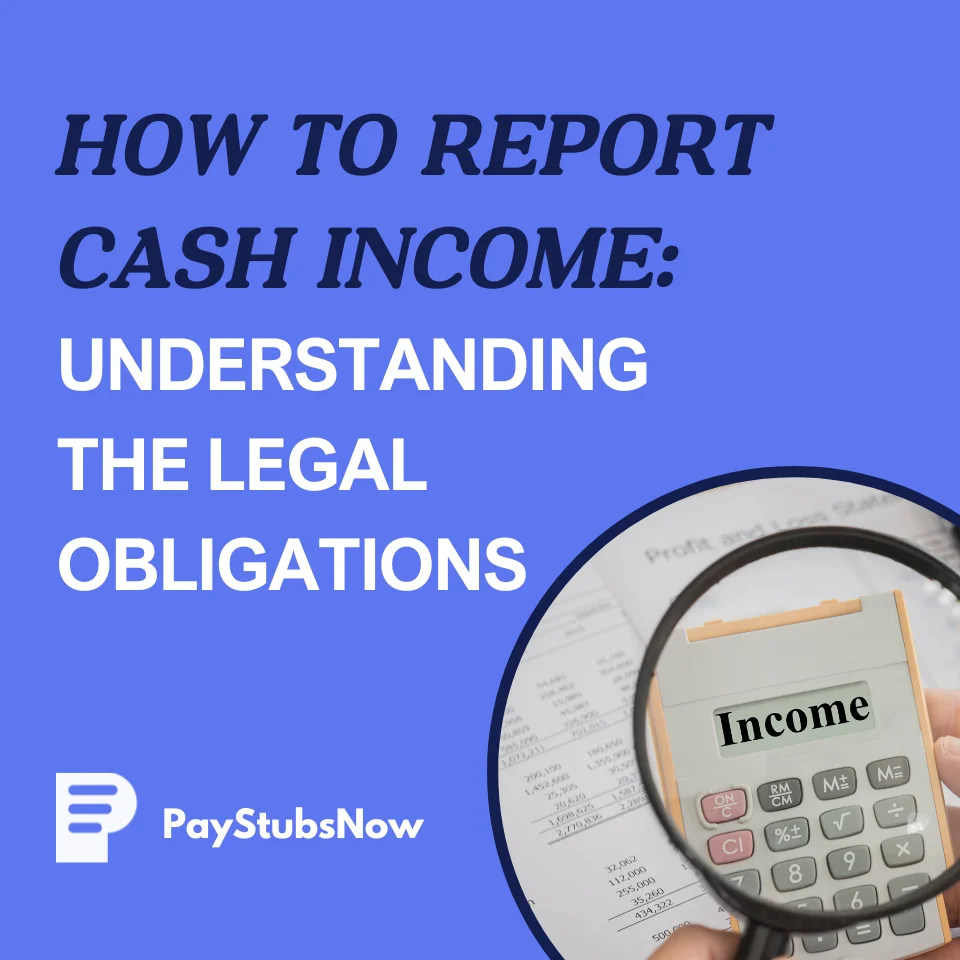 how to report cash income