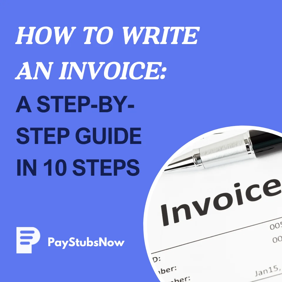 A step-by-step guide on how to write an invoice