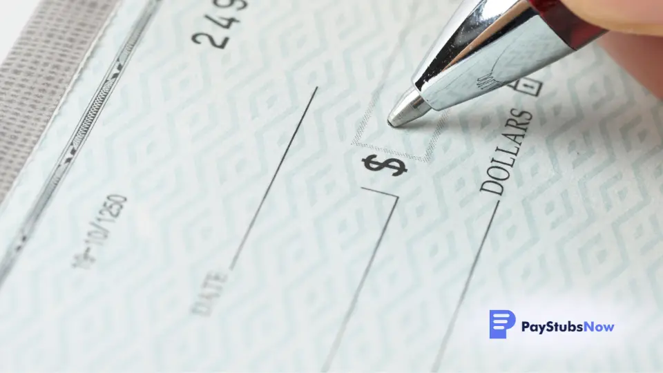 a hand writing a check with a pen