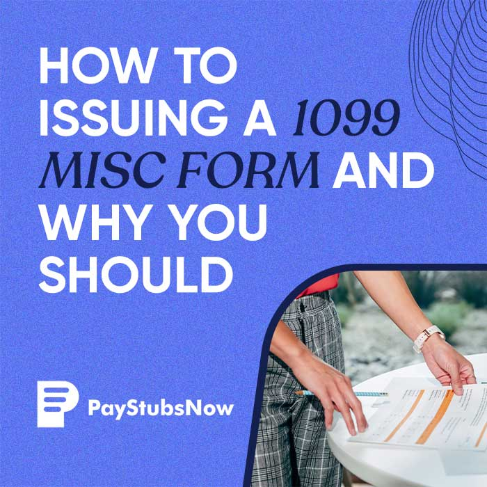 issuing 1099 MISC form