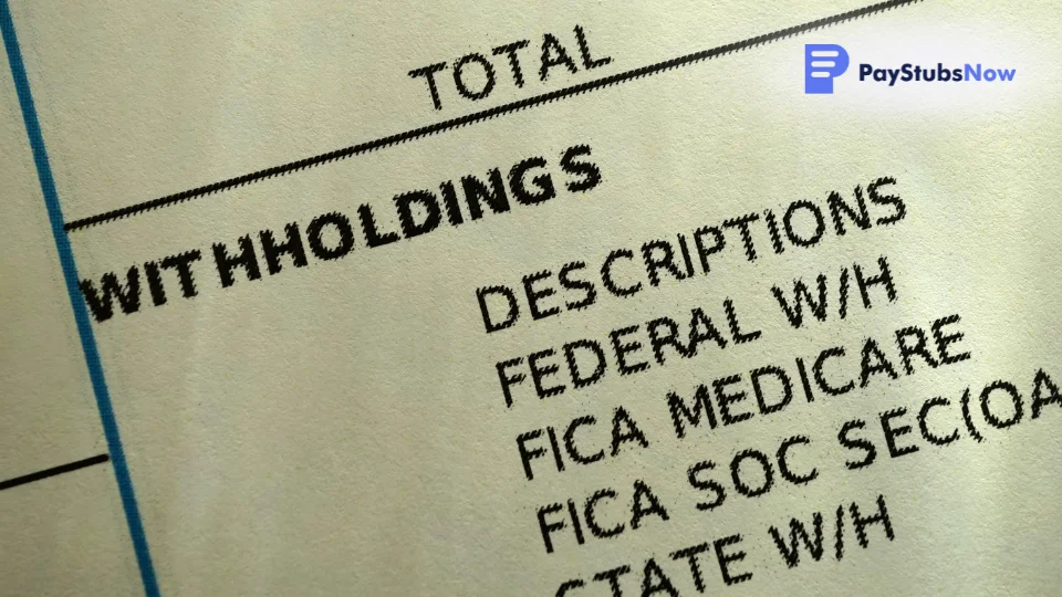 A close-up shot of a payment stub