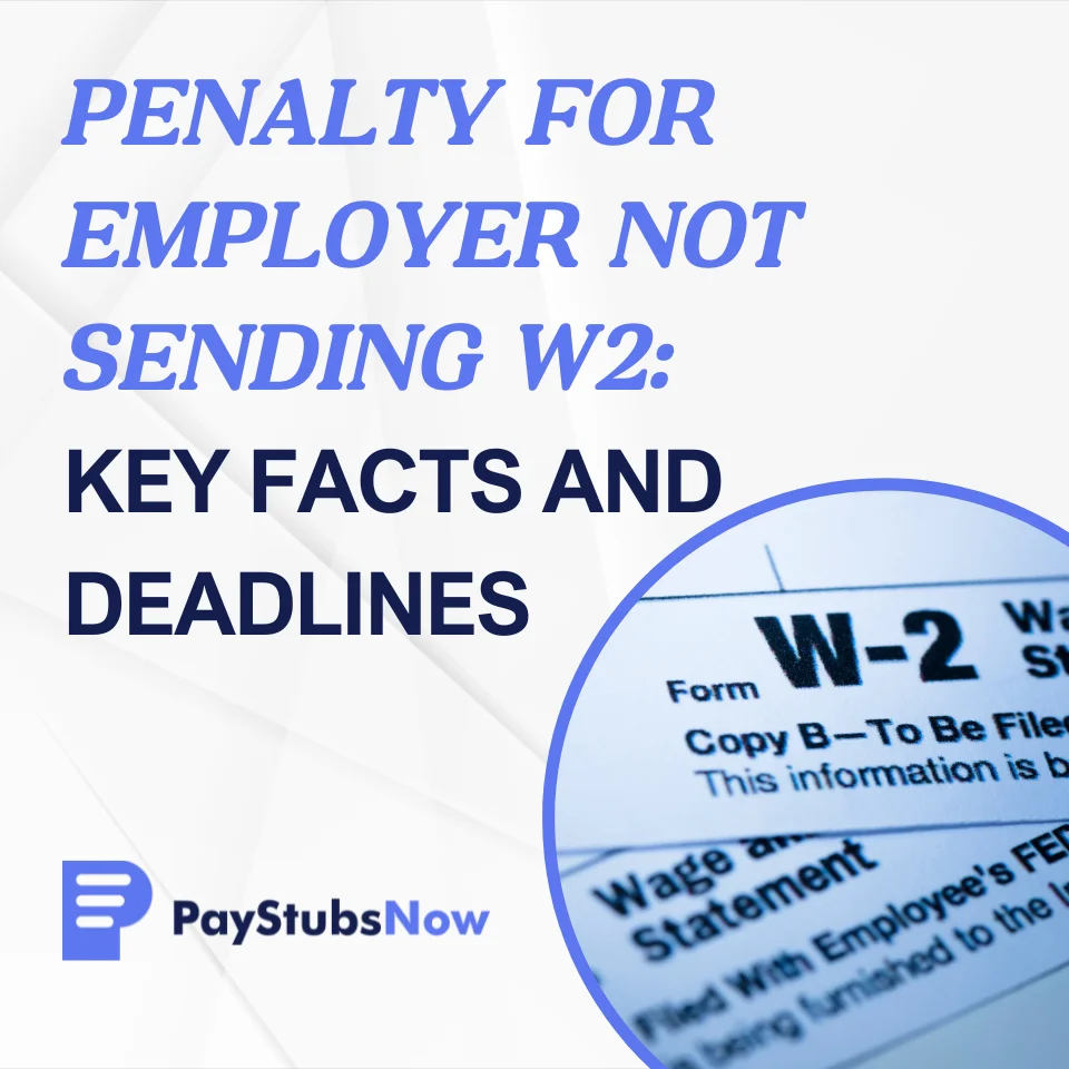 Key facts and deadlines related to penalties for employers not sending W2 forms