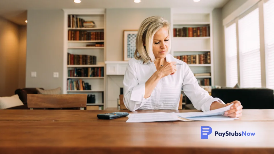 a person sitting at a table with papers and a pen