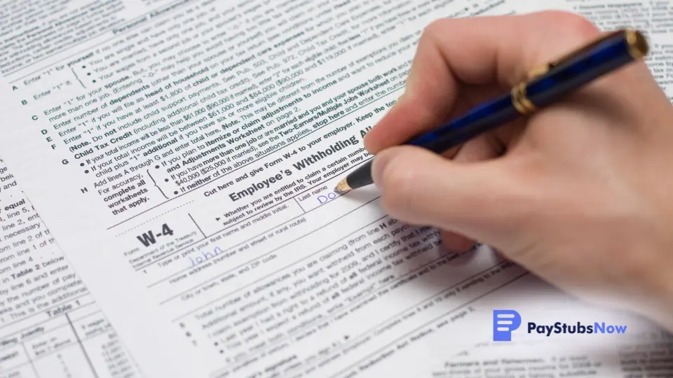 filling out a w-4 form