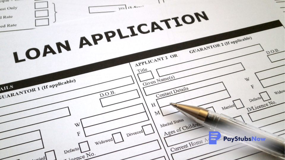 loan application form