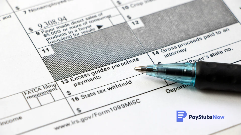 A pen sits on top of a 1040 tax form